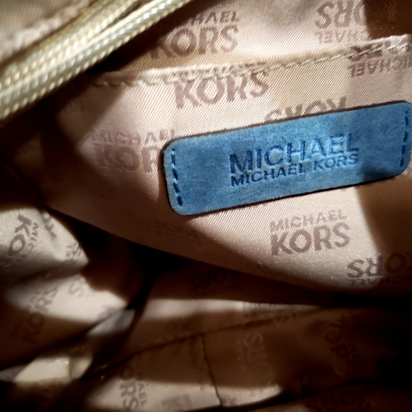 MICHAEL KORS HOBO BAG BLUE SUEDE FRINGE - Picture 4 of 5